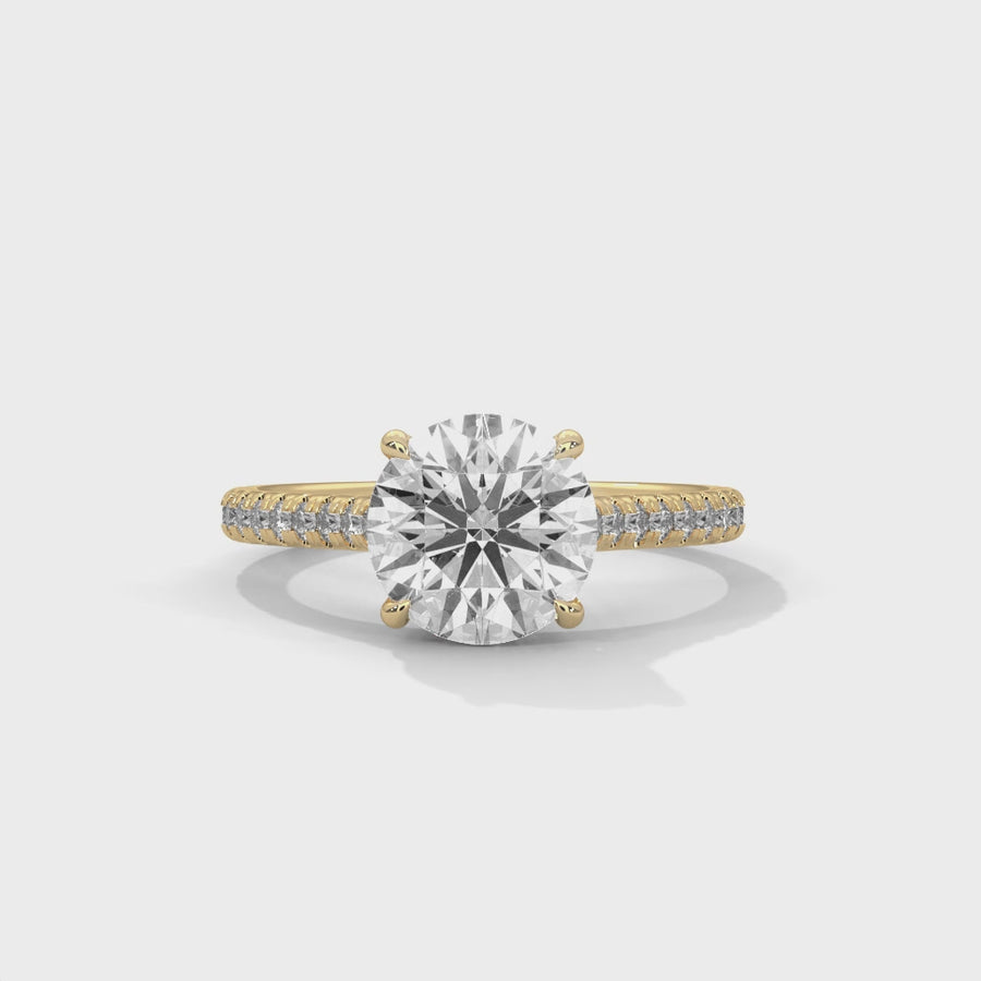 Solitaire Ring With 22 Diamonds-Cat0124