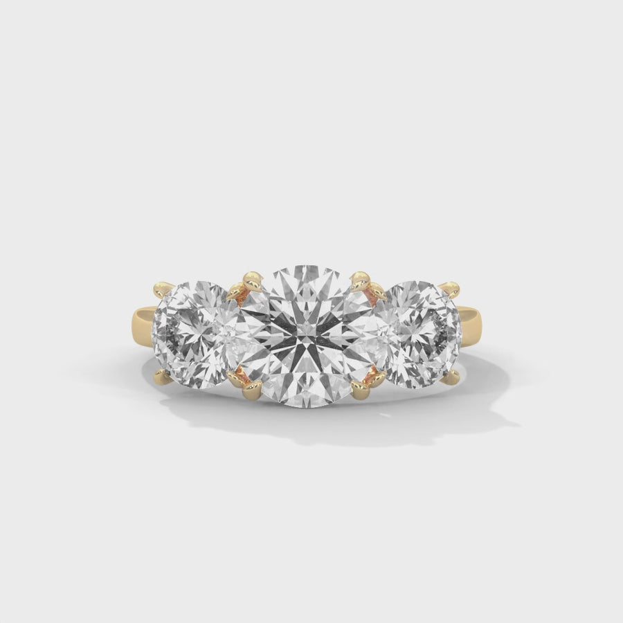 3 Brilliant Round Solitaire Ring-Cat0147