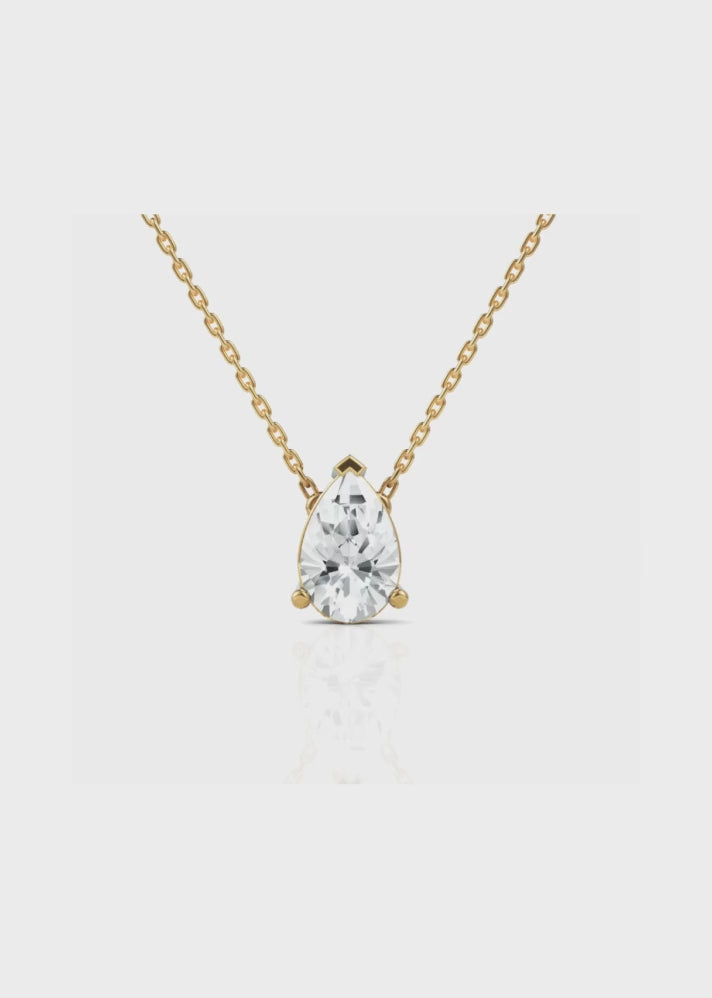 Pear Cut Solitaire Neckpiece