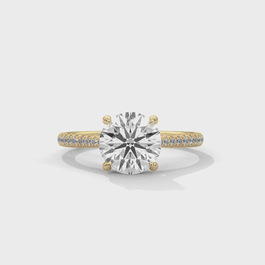 Solitaire Ring With 22 Diamonds-Cat0118