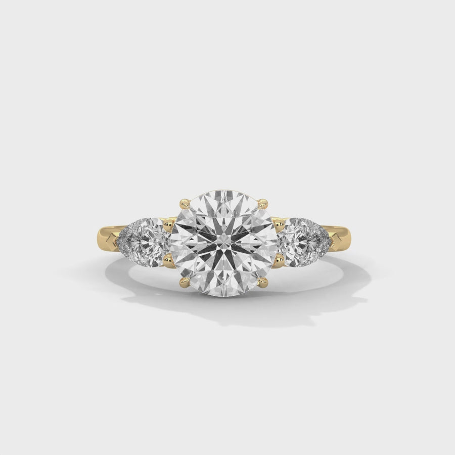 Three Solitaire Ring-Cat0107