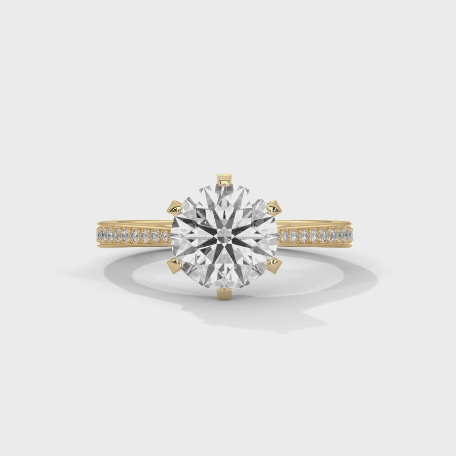 Solitaire Ring With 28 Diamonds-Cat0109