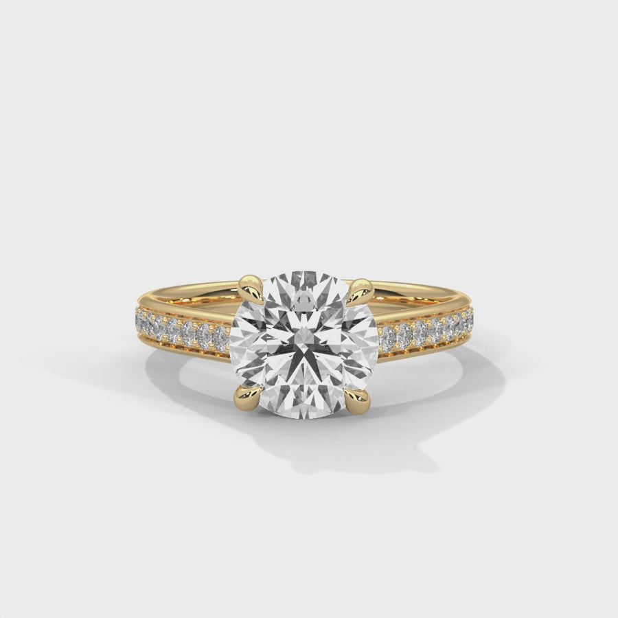 Solitaire Ring With 20 Diamonds-Cat0132