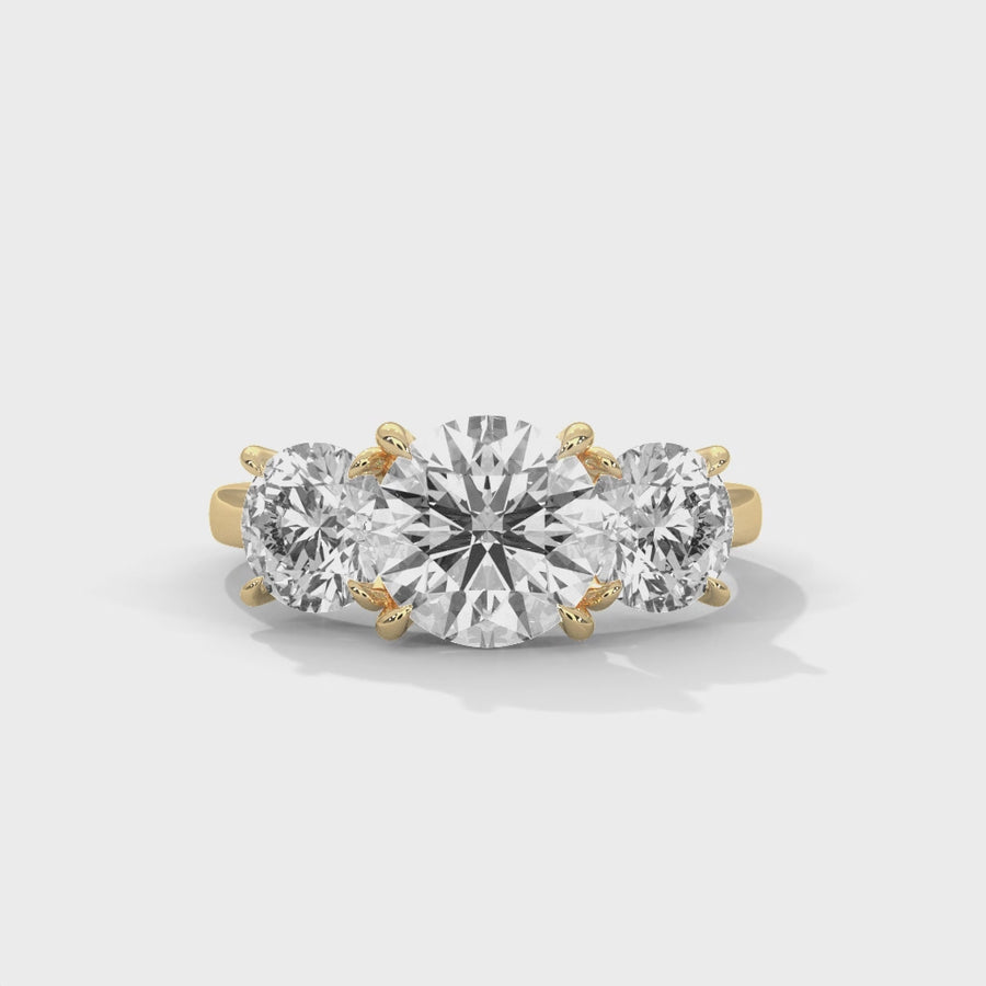 3 Brilliant Round Solitaire Ring-Cat0145