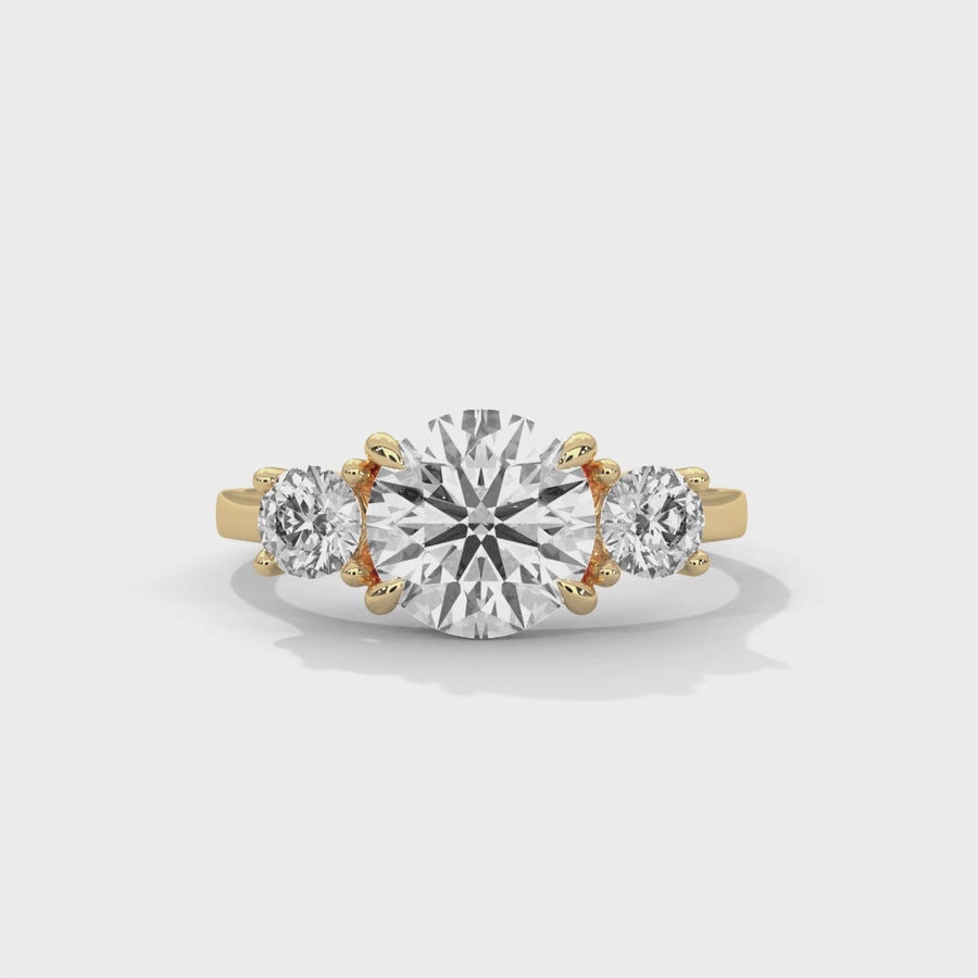 Three Solitaire Ring-Cat0116