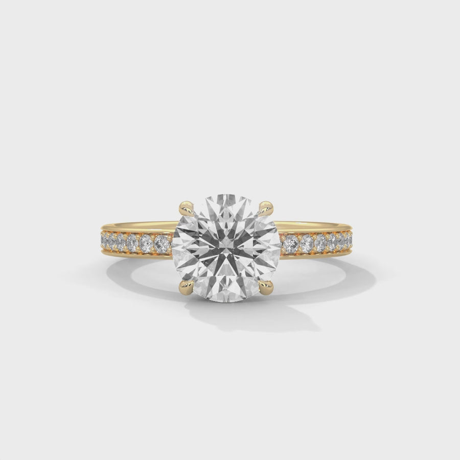 Solitaire Ring With 44 Diamonds-Cat0141