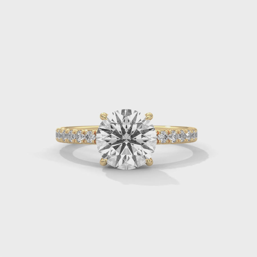 Solitaire Ring With 34 Diamonds-Cat0139