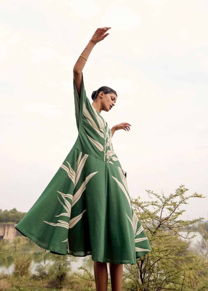 A Model Wearing Multicolor Pure Cotton Bower Bird Co-Ord Set, curated by Only Ethikal