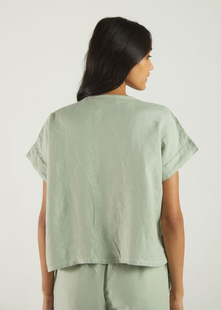 The Daydreams Olive Boxy Shirt