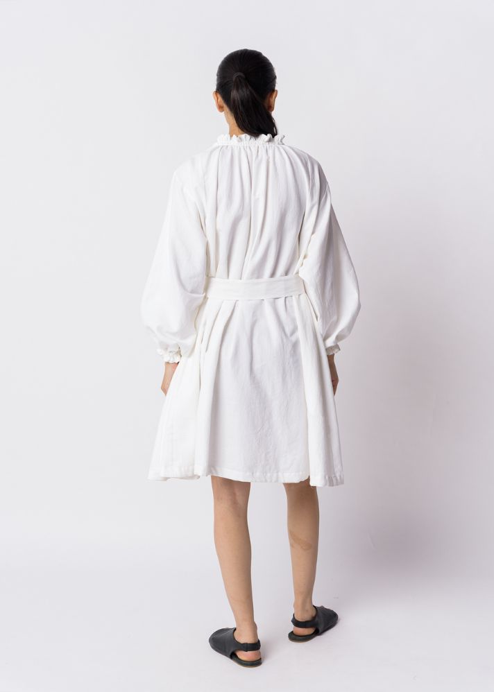 Pure White Flared Dress