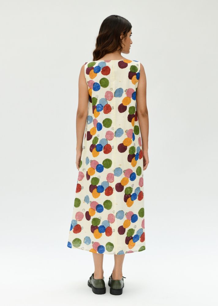 A Model Wearing Multicolor  Organic Cotton  Void  Space Pocket Maxi , curated by Only Ethikal