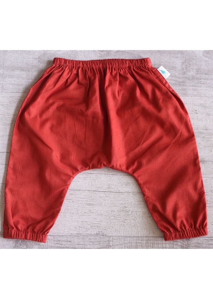 Unisex Organic Checks Print Angarakha Top & Red Pants