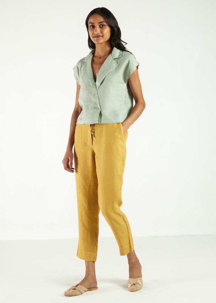 The Goes With Everything Yellow High-Waist Pants