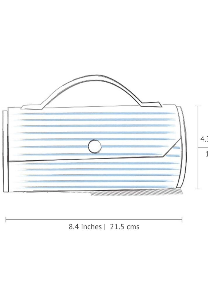 Product image of White Upcycled Cotton Fog Round Clutch - Single Sleeve, curated by Only Ethikal
