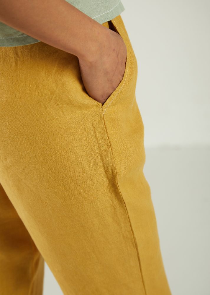 The Goes With Everything Yellow High-Waist Pants