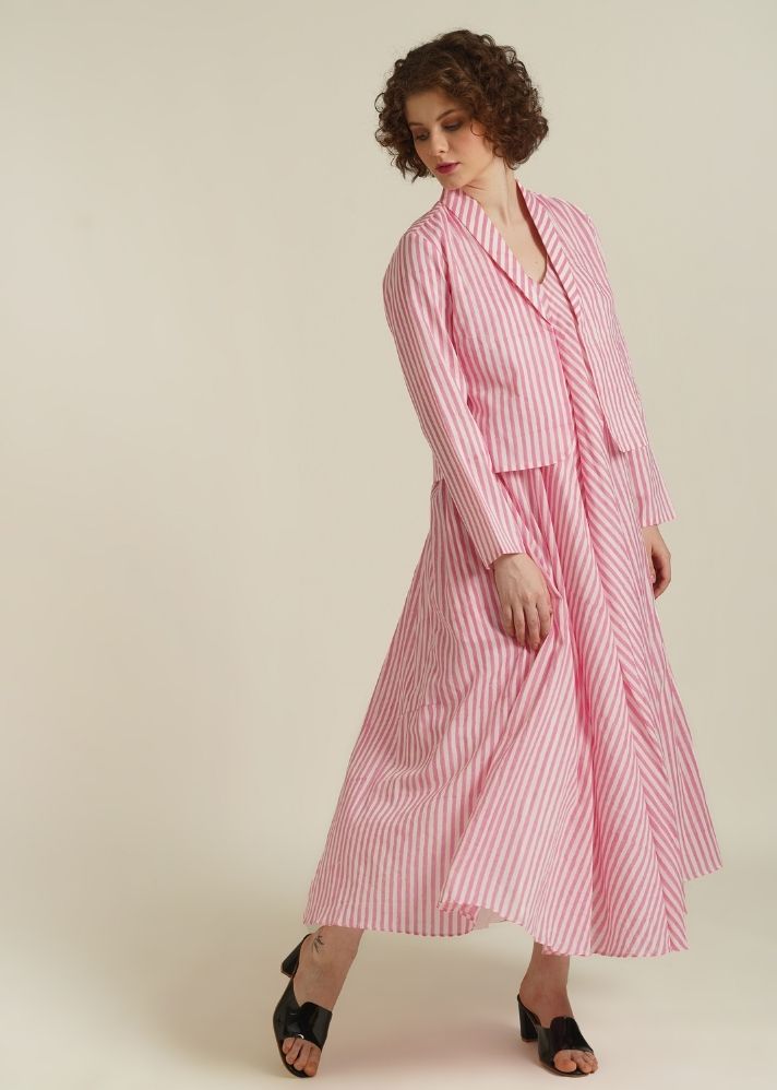 A Model Wearing Pink Pure Cotton Royale XXXII, curated by Only Ethikal