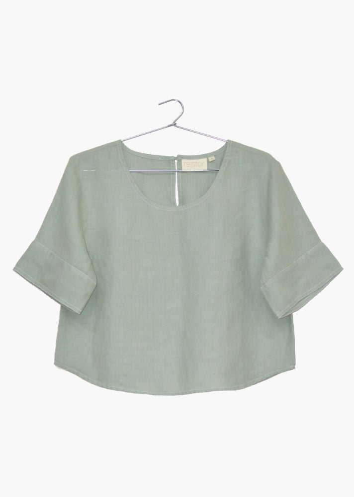 Your Summer Muse Olive Boxy Crop Top