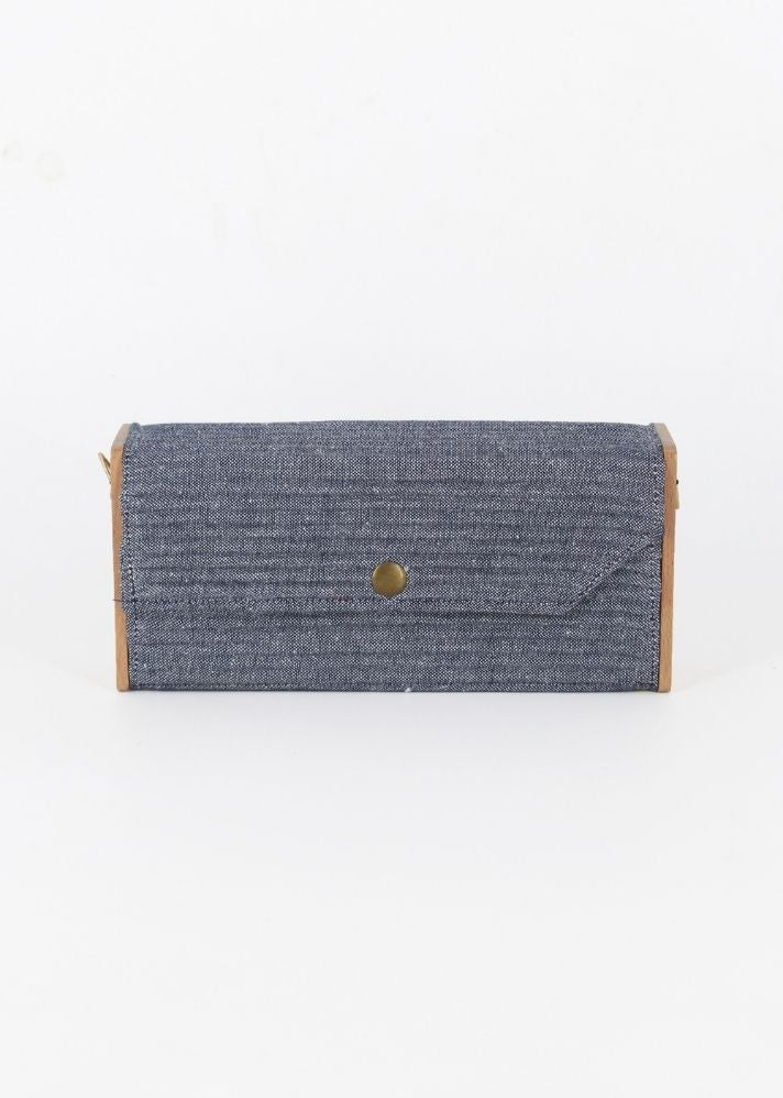 Product image of Grey Upcycled Cotton Slate Mini Clutch - Single Sleeve, curated by Only Ethikal