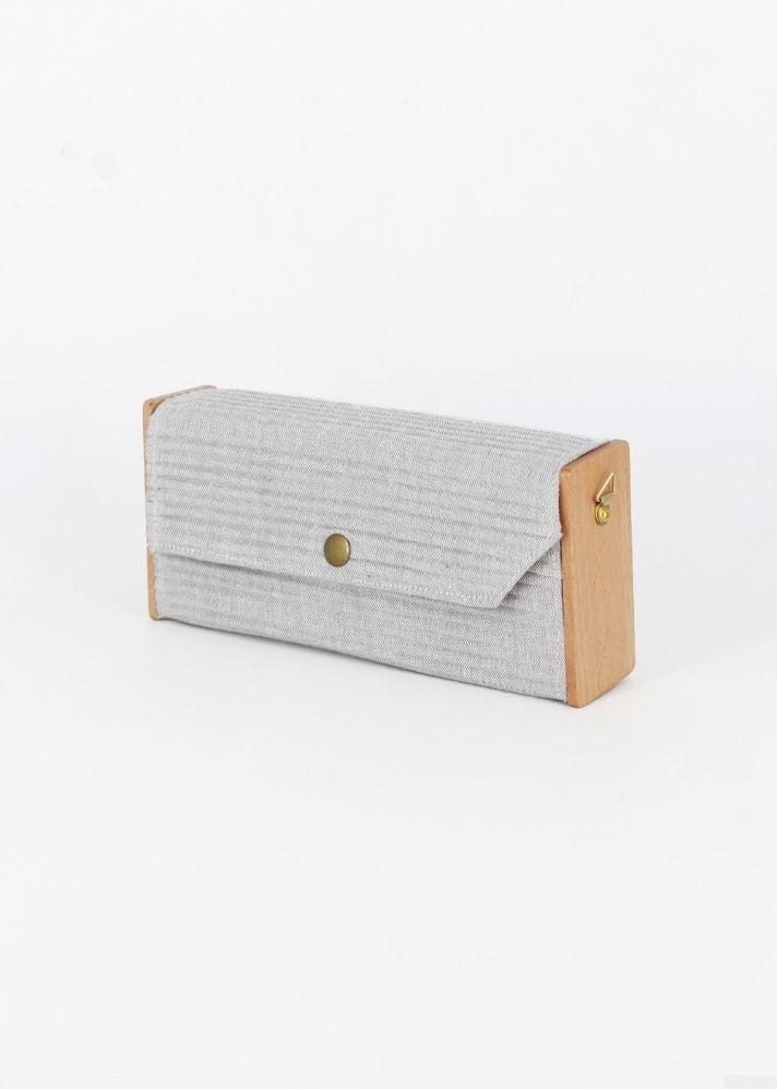 Product image of White Upcycled Cotton Fog Mini Clutch - Single Sleeve, curated by Only Ethikal