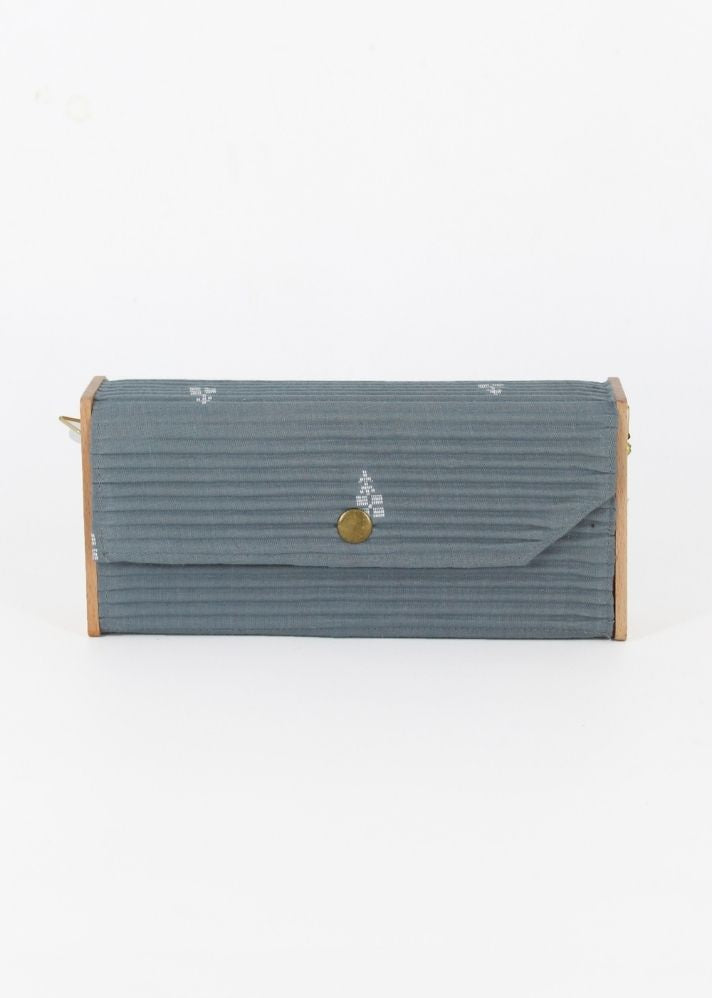 Product image of Grey Upcycled Cotton Ash Gray Mini Clutch - Single Sleeve, curated by Only Ethikal