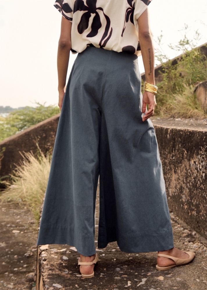 A Model Wearing Multicolor Pure Cotton Zura Skirt Trouser, curated by Only Ethikal