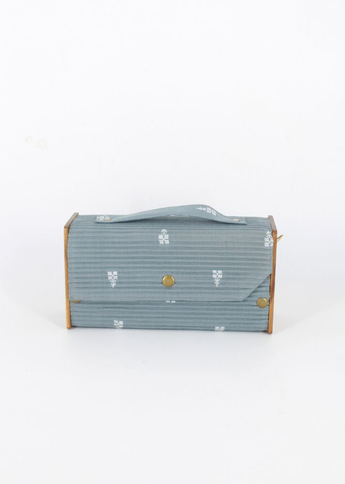 Product image of Grey Upcycled Cotton Ash Gray Box Clutch - Single Sleeve, curated by Only Ethikal