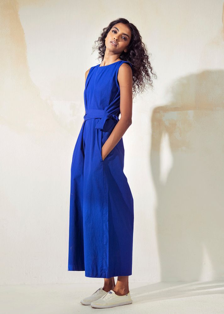 Bluish Blue Jumpsuit