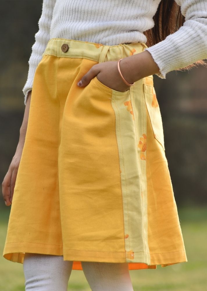 Kitty Kat' Yellow A-Line Skirt - onlyethikal