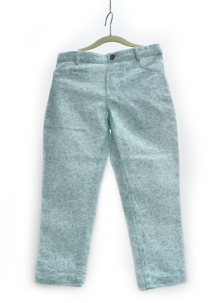 Cat-dog' Aqua Blue Denim Jeans - onlyethikal