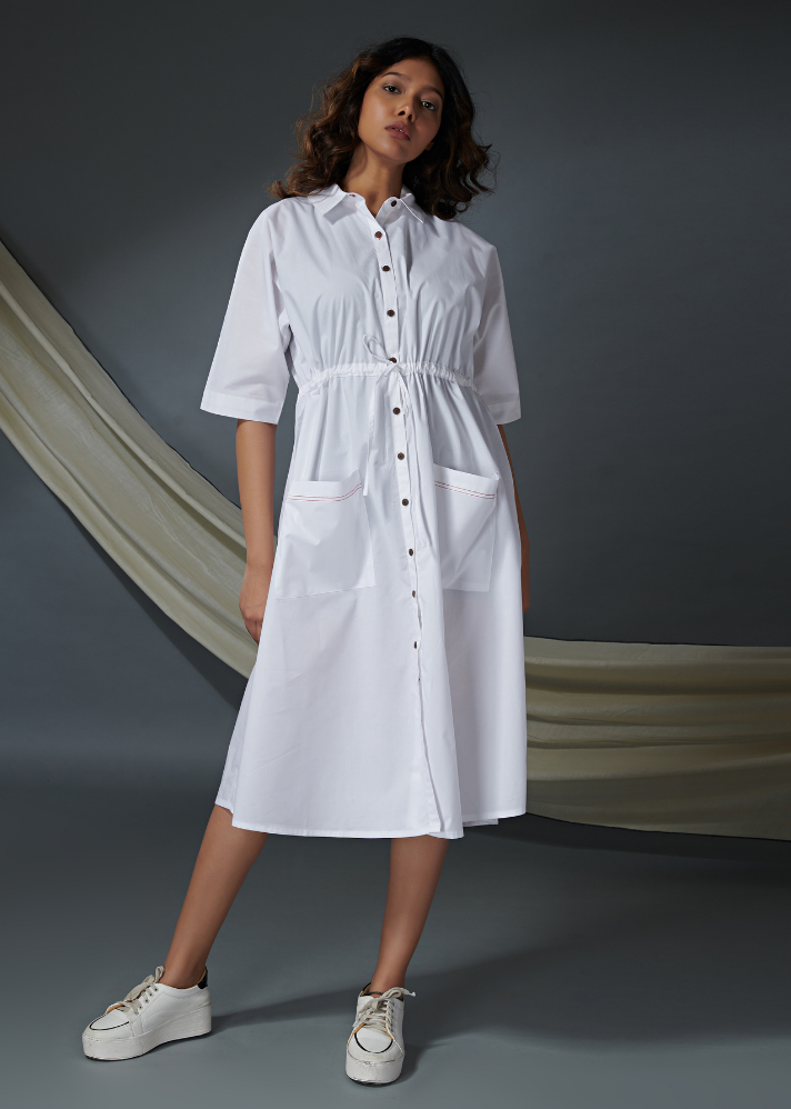 Steadfast White Shirt Dress - onlyethikal