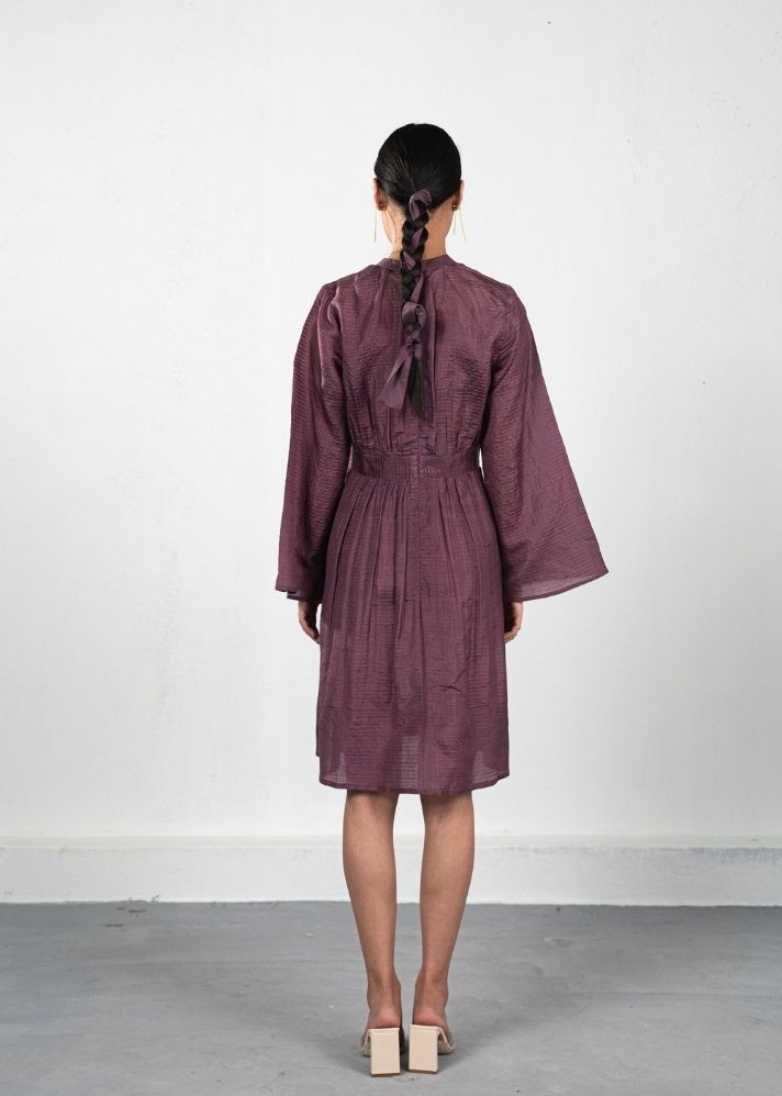 The Dusk Handwoven Silk Dress - onlyethikal