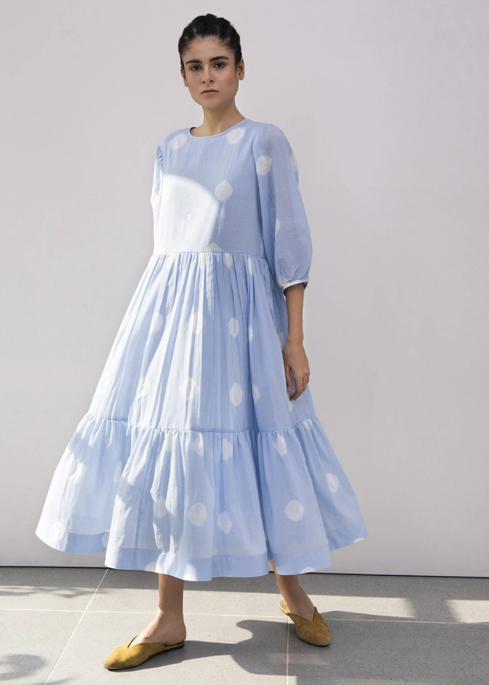 Blue Poppy Shibori Dress - onlyethikal