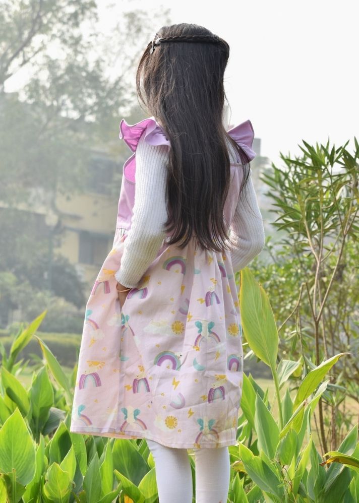 In the Sky' Lavender Frilly Frock - onlyethikal