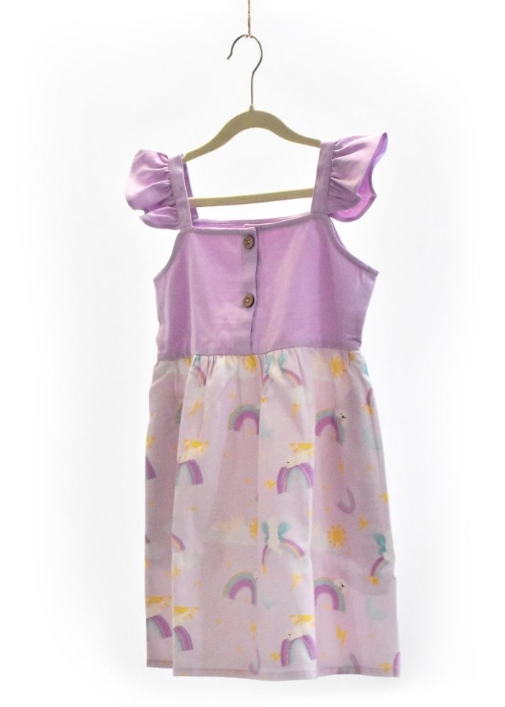 In the Sky' Lavender Frilly Frock - onlyethikal