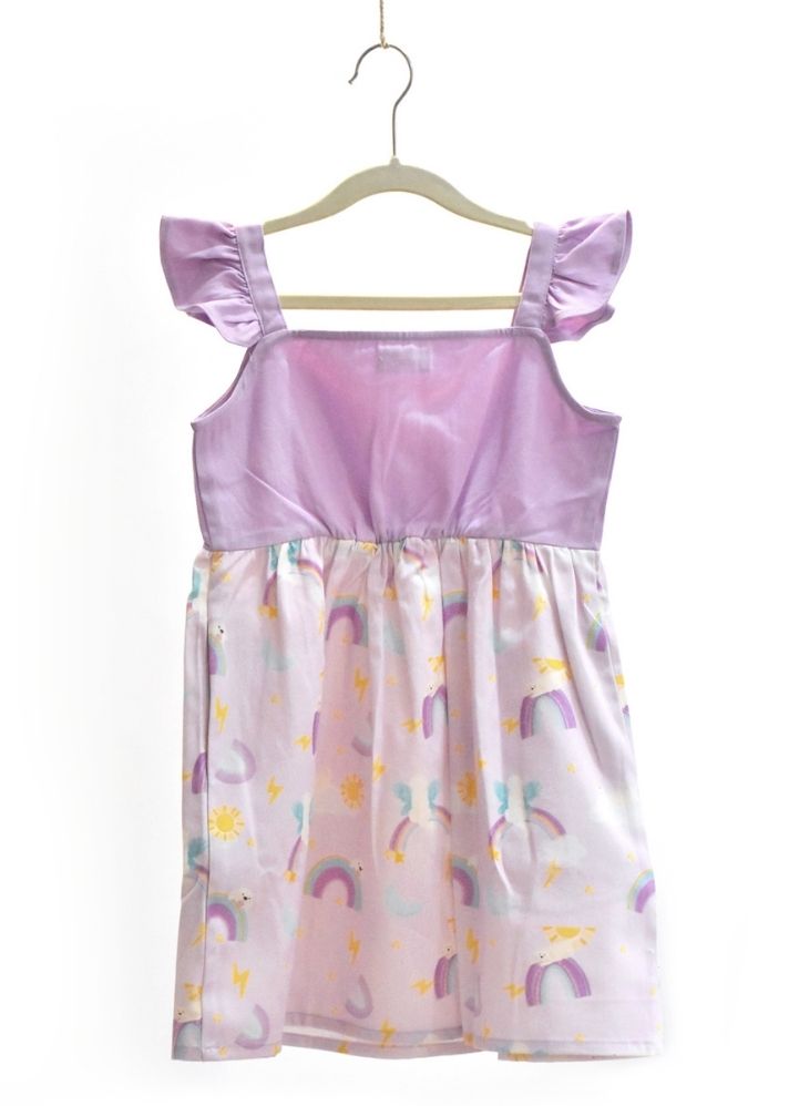In the Sky' Lavender Frilly Frock - onlyethikal