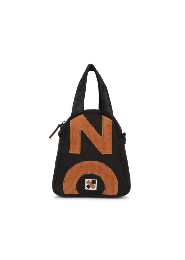 Product image of Black Upcycled Cotton Oval Crossbody Bag- 214.4, curated by Only Ethikal