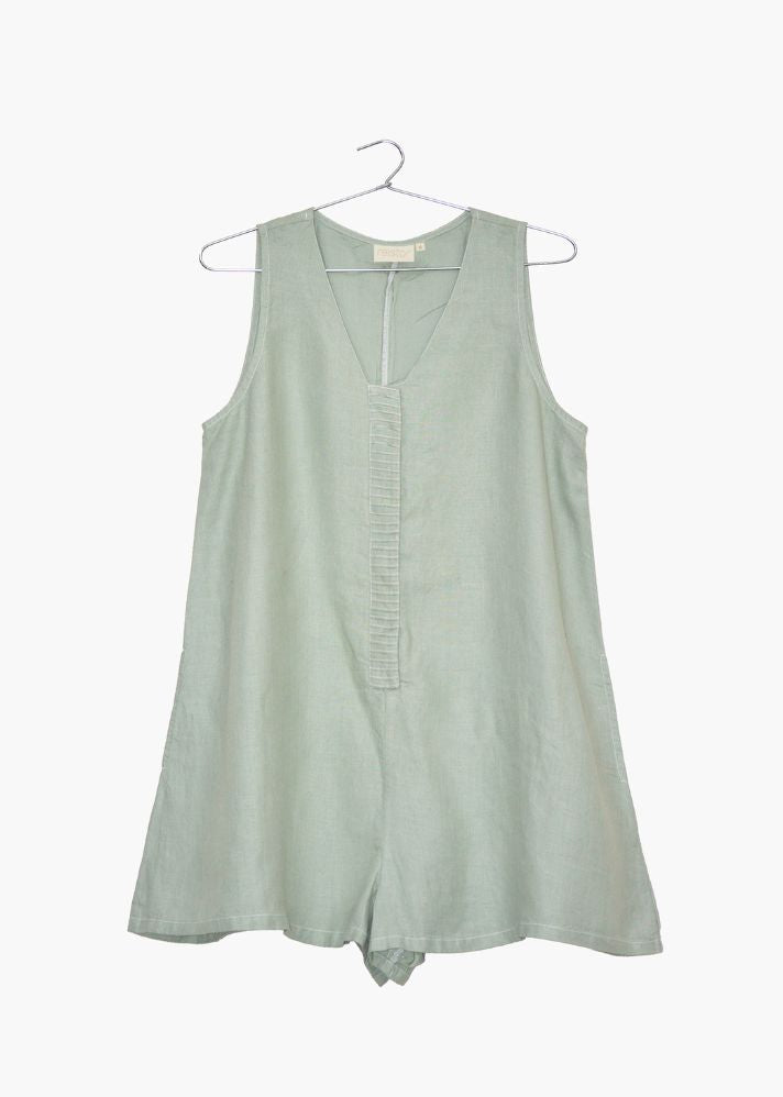 Romp And Play Sleeveless Olive Romper