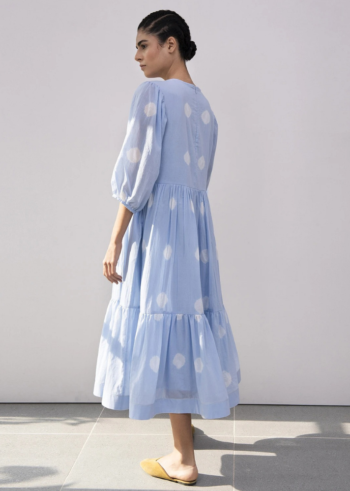 Blue Poppy Shibori Dress - onlyethikal