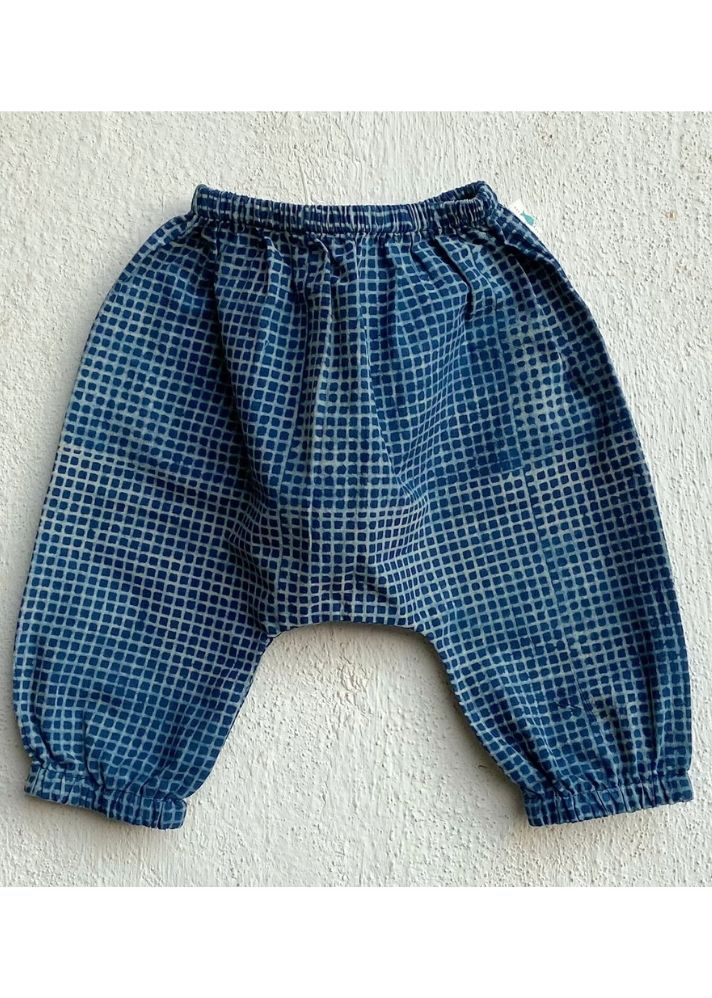 Unisex Organic Indigo Check Kurta & Matching Pants