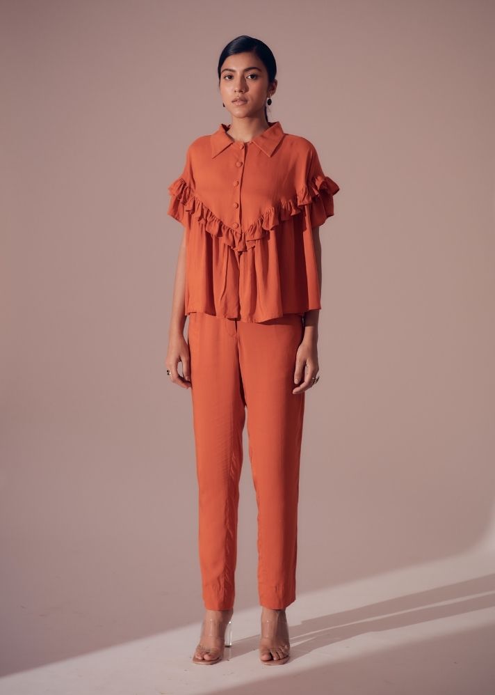 Leo Co-Ord Set Sunset Orange