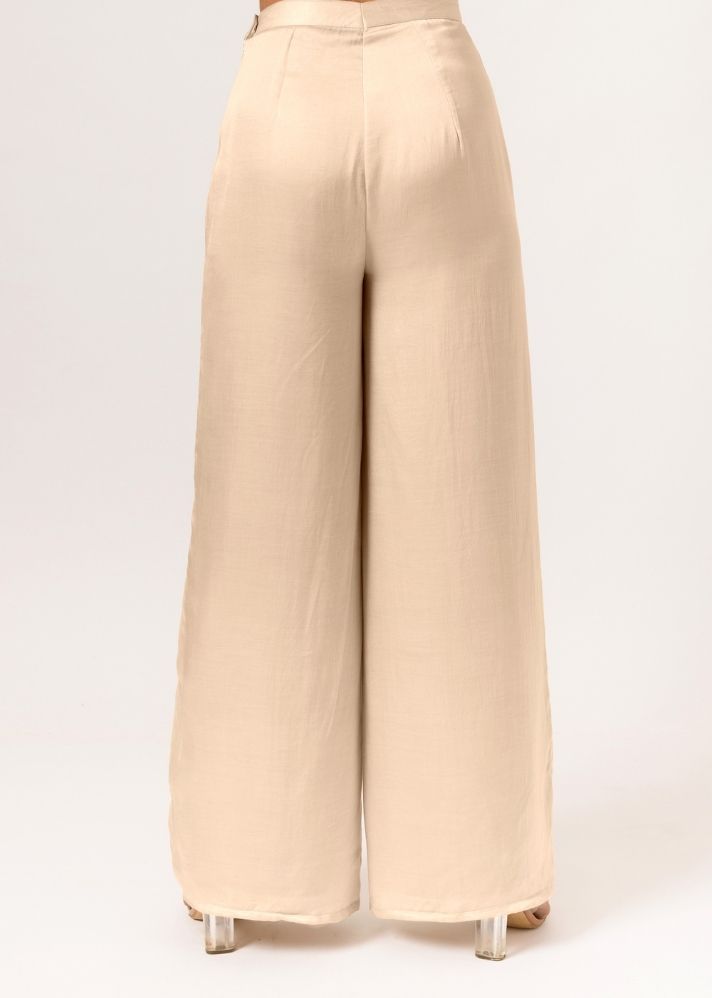 Ecru Wide Legged Pants