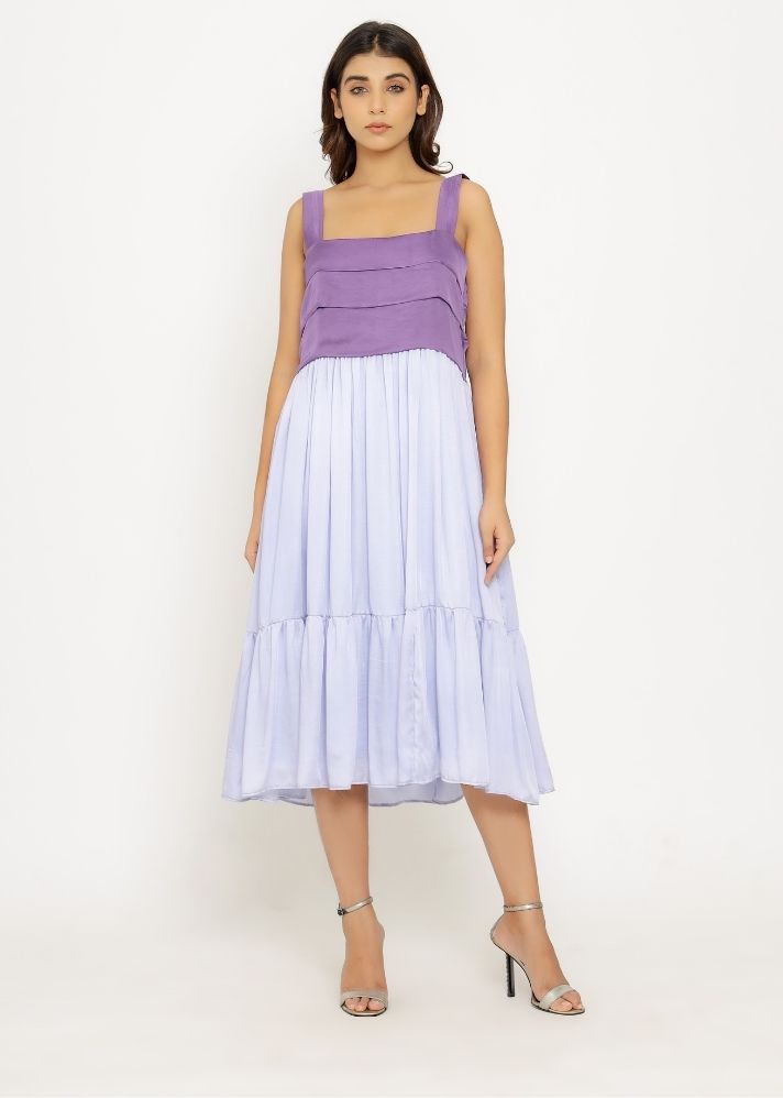 Strappy Purple-Lilac Midi Dress