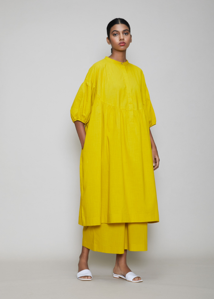 Acra Tunic Dress Yellow - onlyethikal