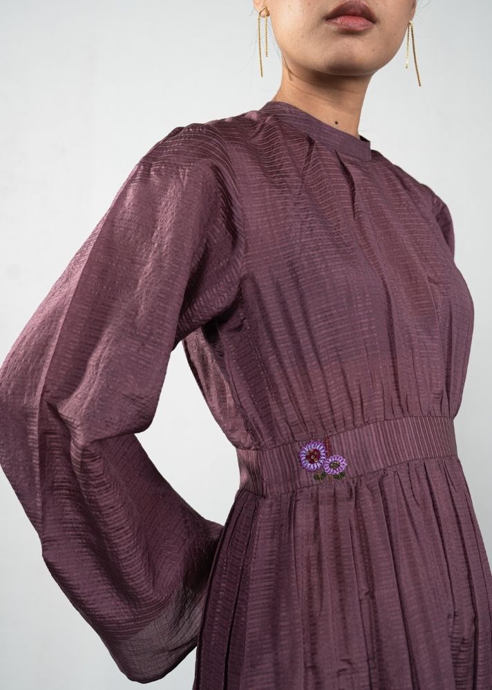 The Dusk Handwoven Silk Dress - onlyethikal