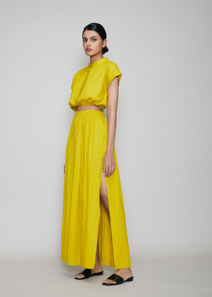 New Sphara Skirt Set Yellow - onlyethikal