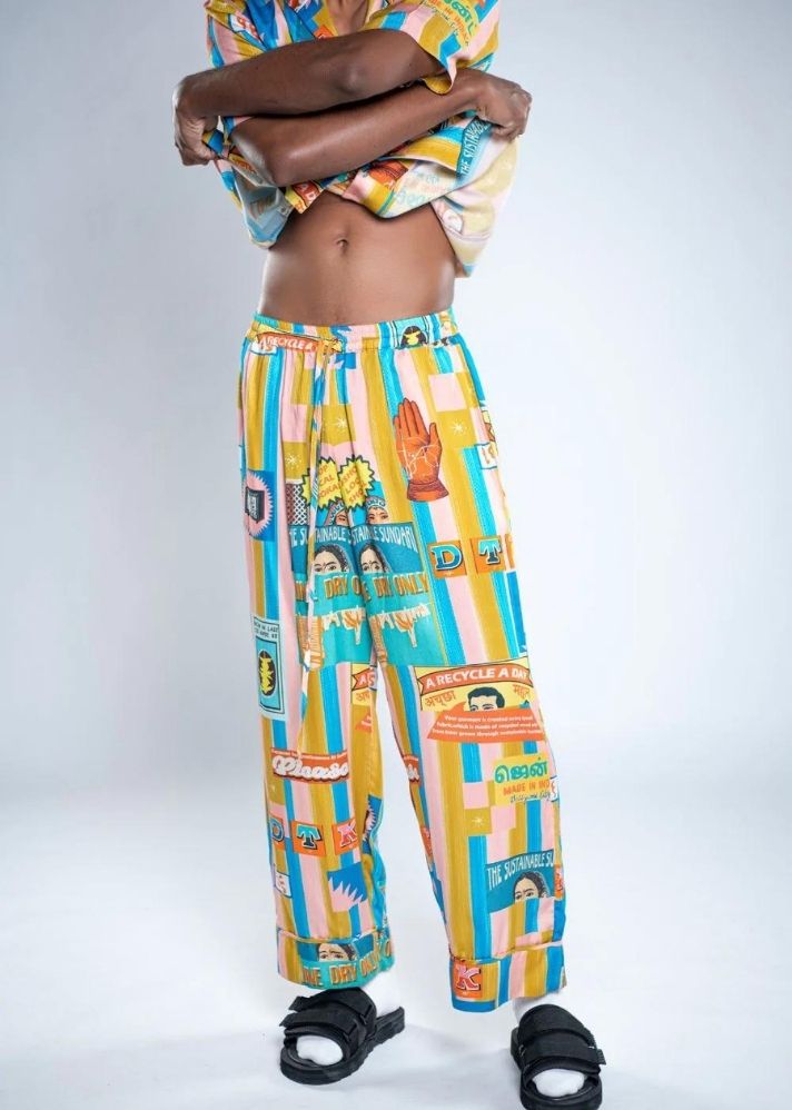A Model Wearing Multicolor Lyocell Jordaar Trouser, curated by Only Ethikal
