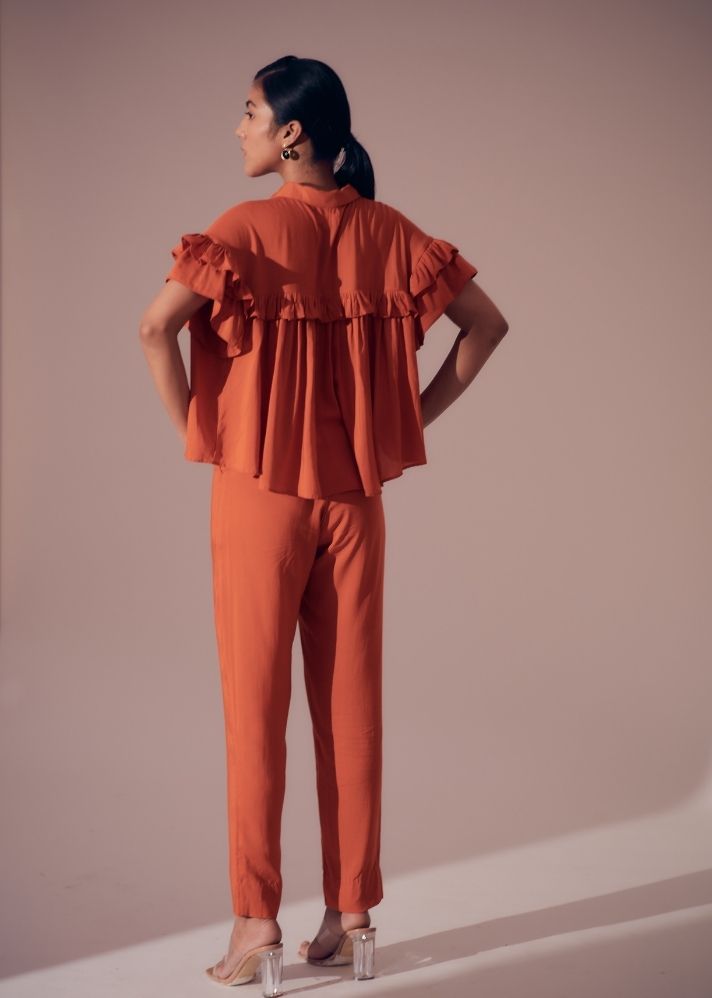 Leo Co-Ord Set Sunset Orange