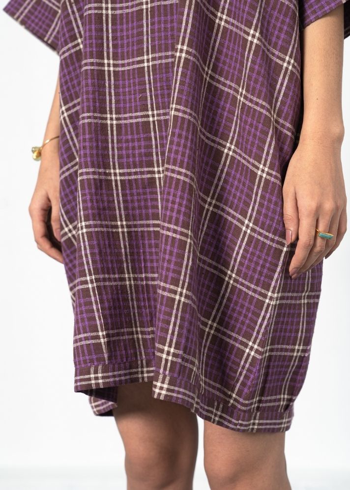 Purple Fields Handwoven Organic Cotton Dress - onlyethikal