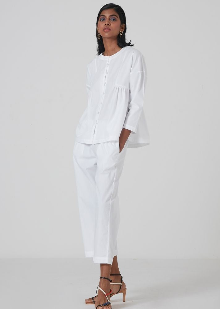 A Model Wearing White Organic Cotton Milo Set - White
, curated by Only Ethikal