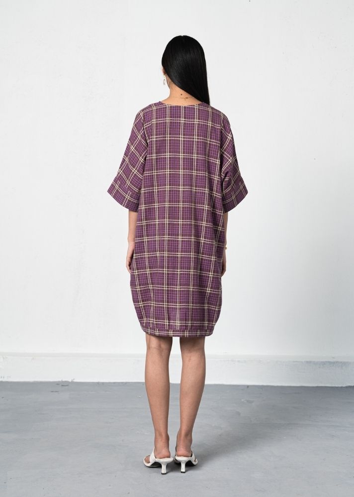 Purple Fields Handwoven Organic Cotton Dress - onlyethikal